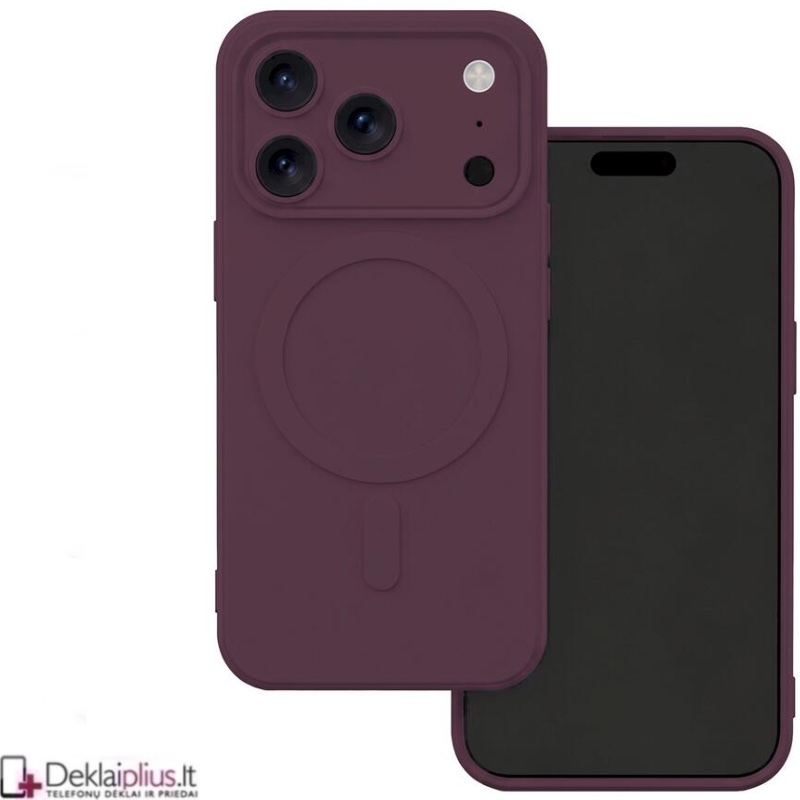 Guminis dėklas su magsafe - bordo spalvos (Apple Iphone 17 Pro/18 Pro) Guminis dėklas su magsafe - bordo spalvos (Apple Iphone 17 Pro/18 Pro)